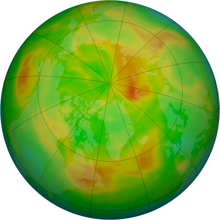 Arctic ozone map for 25 May 2009